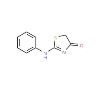 2-Phenylamino-thiazol-4-one (CAS 17823-27-7) - chemical structure image