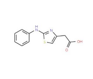(2-Phenylamino-thiazol-4-yl)-acetic acid - chemical structure image