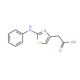(2-Phenylamino-thiazol-4-yl)-acetic acid - chemical structure image