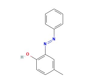 2-Phenylazo-4-methylphenol (CAS 952-47-6) - chemical structure image