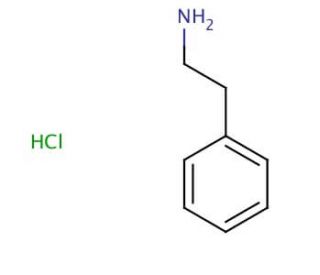 2-Phenylethylamine hydrochloride (CAS 156-28-5) - chemical structure image