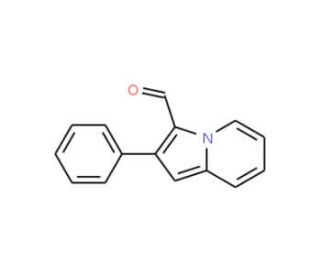 2-phenylindolizine-3-carbaldehyde (CAS 3672-41-1) - chemical structure image
