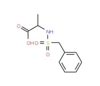 2-(phenylmethane)sulfonamidopropanoic acid - chemical structure image
