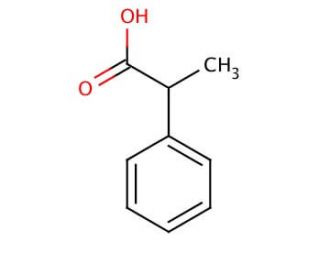 2-Phenylpropionic acid (CAS 492-37-5) - chemical structure image