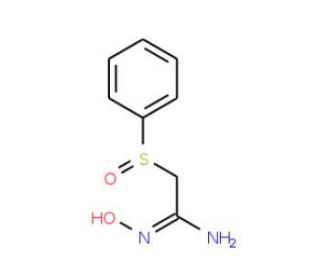2-(Phenylsulfinyl)acetamidoxime (CAS 17665-59-7) - chemical structure image
