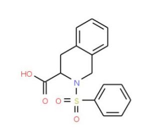 2-(phenylsulfonyl)-1,2,3,4-tetrahydroisoquinoline-3-carboxylic acid - chemical structure image