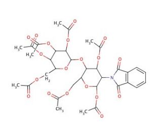 2-Phthalimidolactosamine, Heptaacetate (Mixture of Isomers) (CAS 129647-37-6) - chemical structure image