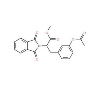2-Phthalimidyl-3-(3&prime;-acetoxyphenyl)propionic Acid Methyl Ester (CAS 1076199-33-1) - chemical structure image
