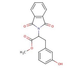 2-Phthalimidyl-3-(3&prime;-hydroxyphenyl)propionic Acid Methyl Ester - chemical structure image