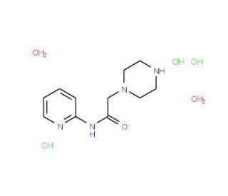 2-(Piperazin-1-yl)acetic acid N-(2-pyridyl)amide trihydrochloride dihydrate (CAS 496808-07-2) - chemical structure image