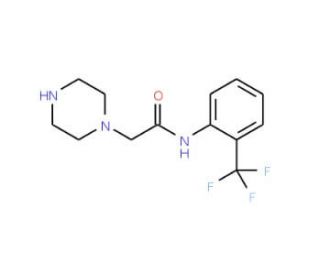 2-Piperazin-1-yl-N-[2-(trifluoromethyl)phenyl]-acetamide - chemical structure image