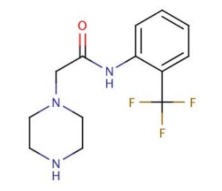 2-piperazin-1-yl-N-[2-(trifluoromethyl)phenyl]acetamide - chemical structure image