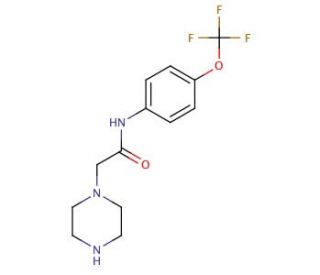 2-piperazin-1-yl-N-[4-(trifluoromethoxy)phenyl]acetamide - chemical structure image