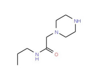2-Piperazin-1-yl-N-propylacetamide (CAS 39890-48-7) - chemical structure image