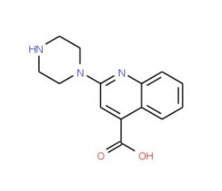 2-Piperazin-1-yl-quinoline-4-carboxylic acid - chemical structure image