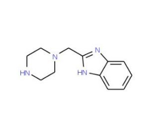 2-Piperazin-1-ylmethyl-1H-benzoimidazole (CAS 59052-85-6) - chemical structure image