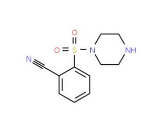 2-(piperazin-1-ylsulfonyl)benzonitrile - chemical structure image