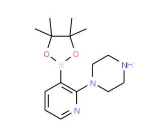 2-Piperazinylpyridine-3-boronic acid, pinacol ester (CAS 1150561-73-1) - chemical structure image