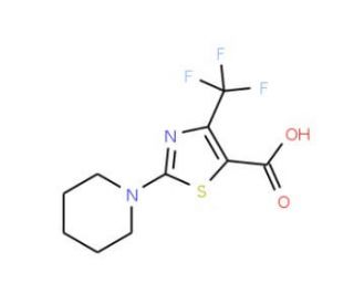 2-(Piperidin-1-yl)-4-trifluoromethyl-1,3-thiazole-5-carboxylic acid - chemical structure image