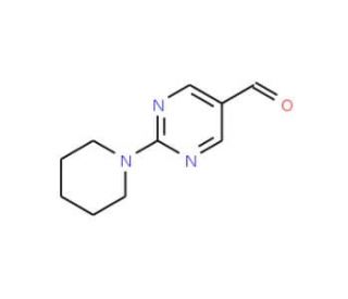 2-Piperidin-1-yl-pyrimidine-5-carbaldehyde (CAS 149806-11-1) - chemical structure image