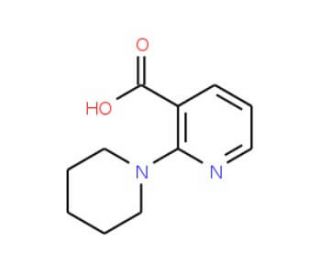 2-piperidin-1-ylnicotinic acid (CAS 78253-61-9) - chemical structure image