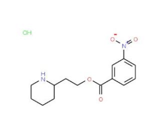 2-(piperidin-2-yl)ethyl 3-nitrobenzoate hydrochloride - chemical structure image