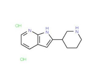 2-Piperidin-3-yl-1H-pyrrolo[2,3-b]pyridinedihydrochloride - chemical structure image