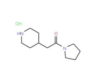 2-Piperidin-4-yl-1-pyrrolidin-1-yl-ethanone hydrochloride - chemical structure image