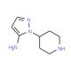 2-Piperidin-4-yl-2H-pyrazol-3-ylamine - chemical structure image