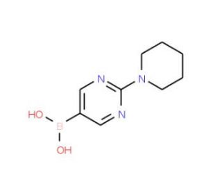 2-Piperidinopyrimidine-5-boronic acid (CAS 1002128-86-0) - chemical structure image