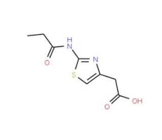(2-Propionylamino-thiazol-4-yl)-acetic acid - chemical structure image