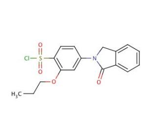 2-Propoxy-4-(N-phthalimidinyl)benzenesulfonyl chloride (CAS 277758-55-1) - chemical structure image