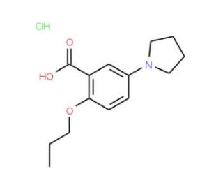 2-Propoxy-5-pyrrolidin-1-yl-benzoic acid hydrochloride - chemical structure image