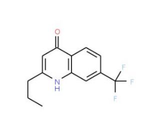 2-Propyl-7-trifluoromethyl-4-quinolinol (CAS 1070879-98-9) - chemical structure image