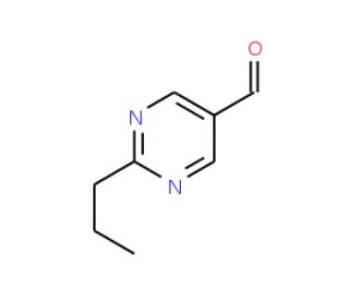 2-Propyl-pyrimidine-5-carbaldehyde (CAS 876890-38-9) - chemical structure image