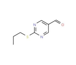 2-Propylsulfanyl-pyrimidine-5-carbaldehyde (CAS 876890-33-4) - chemical structure image