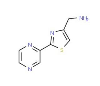 (2-Pyrazin-2-yl-1,3-thiazol-4-yl)methylamine - chemical structure image
