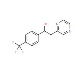 2-Pyrazin-2-yl-1-(4-trifluoromethylphenyl)ethanol (CAS 502625-51-6) - chemical structure image