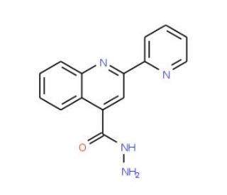 2-Pyridin-2-yl-quinoline-4-carboxylic acid hydrazide (CAS 5109-96-6) - chemical structure image