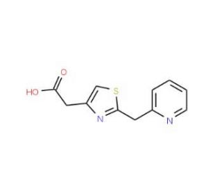 [2-(pyridin-2-ylmethyl)-1,3-thiazol-4-yl]acetic acid - chemical structure image