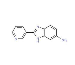 2-Pyridin-3-yl-1H-benzoimidazol-5-ylamine (CAS 1571-99-9) - chemical structure image