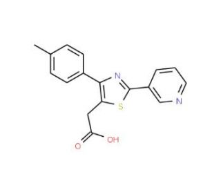 (2-Pyridin-3-yl-5-p-tolyl-thiazol-4-yl)-acetic acid - chemical structure image