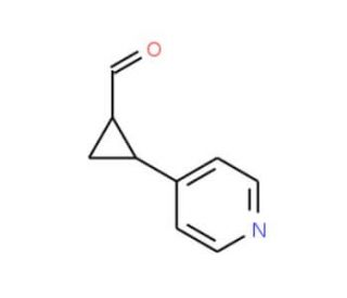 2-(Pyridin-4-yl)cyclopropane-1-carboxaldehyde, tech (CAS 941717-10-8) - chemical structure image