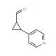 2-(Pyridin-4-yl)cyclopropane-1-carboxaldehyde, tech (CAS 941717-10-8) - chemical structure image