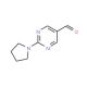 2-(Pyrrolidin-1-yl)pyrimidine-5-carboxaldehyde (CAS 937796-10-6) - chemical structure image
