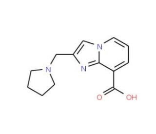 2-(pyrrolidin-1-ylmethyl)imidazo[1,2-a]pyridine-8-carboxylic acid - chemical structure image