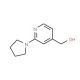 (2-Pyrrolidin-1-ylpyridin-4-yl)methanol (CAS 906352-65-6) - chemical structure image