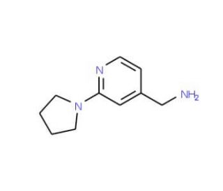 (2-pyrrolidin-1-ylpyridin-4-yl)methylamine (CAS 876316-38-0) - chemical structure image