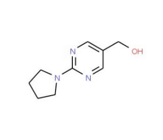 (2-Pyrrolidin-1-ylpyrimidin-5-yl)methanol (CAS 937796-11-7) - chemical structure image