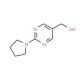 (2-Pyrrolidin-1-ylpyrimidin-5-yl)methanol (CAS 937796-11-7) - chemical structure image